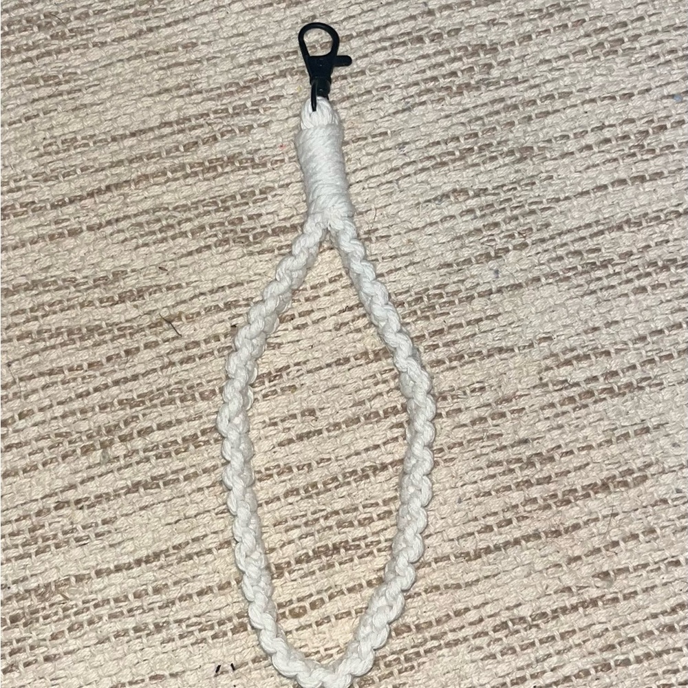 Homemade Macrame Wristlet Lanyard Keychain